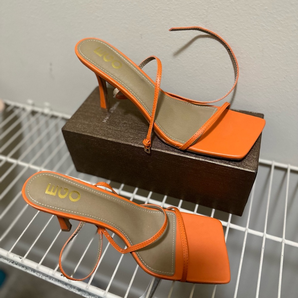 Orange Strapoy Heels
